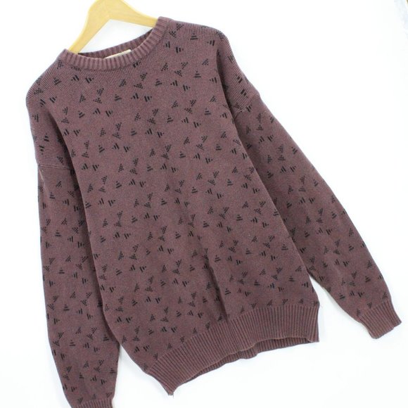 Vintage Motto Red Dot Sweatshirt Crewneck Men's Gray Pullover Long Sleeve XL - Picture 2 of 7